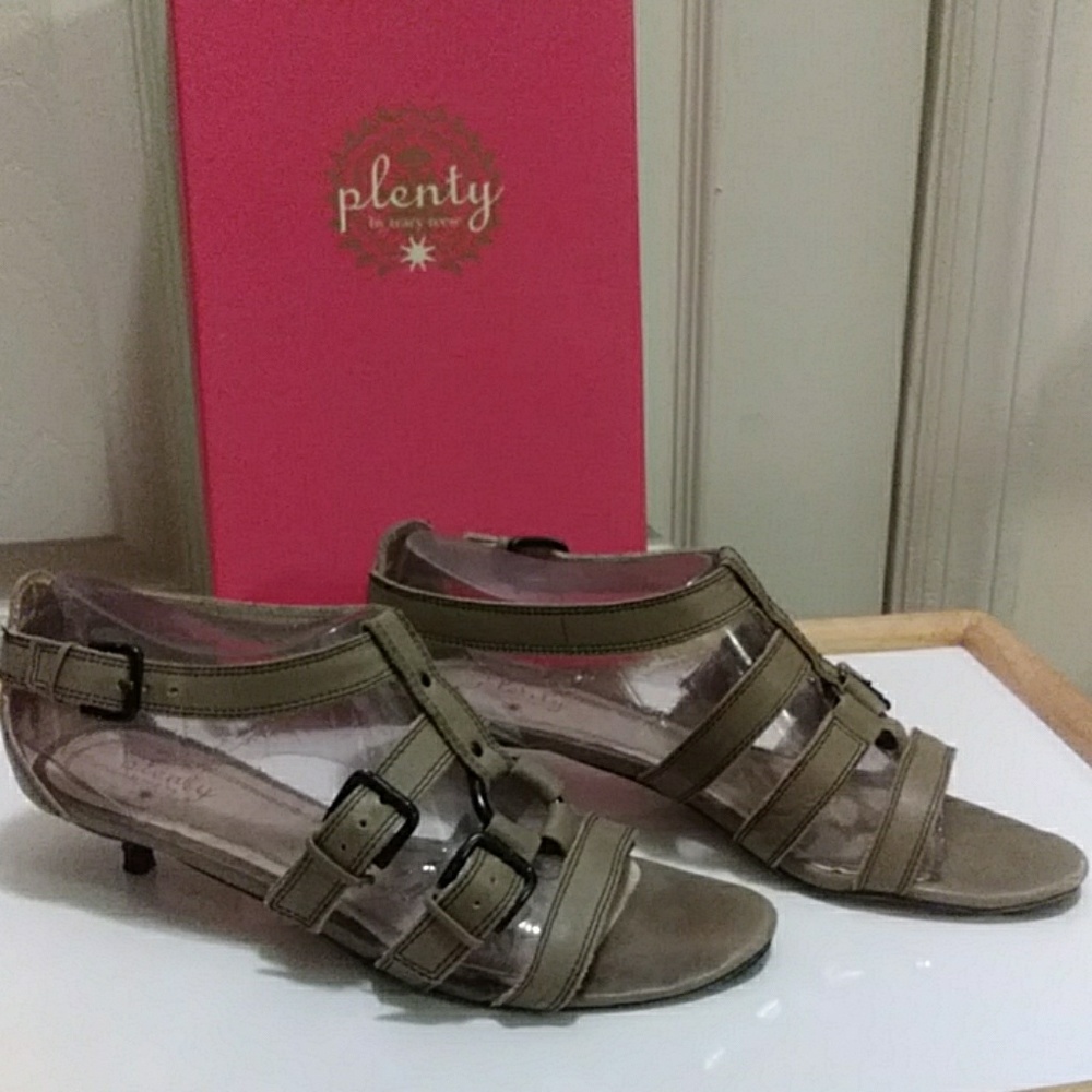 Taupe Kitten Heel Gladiator Sandals